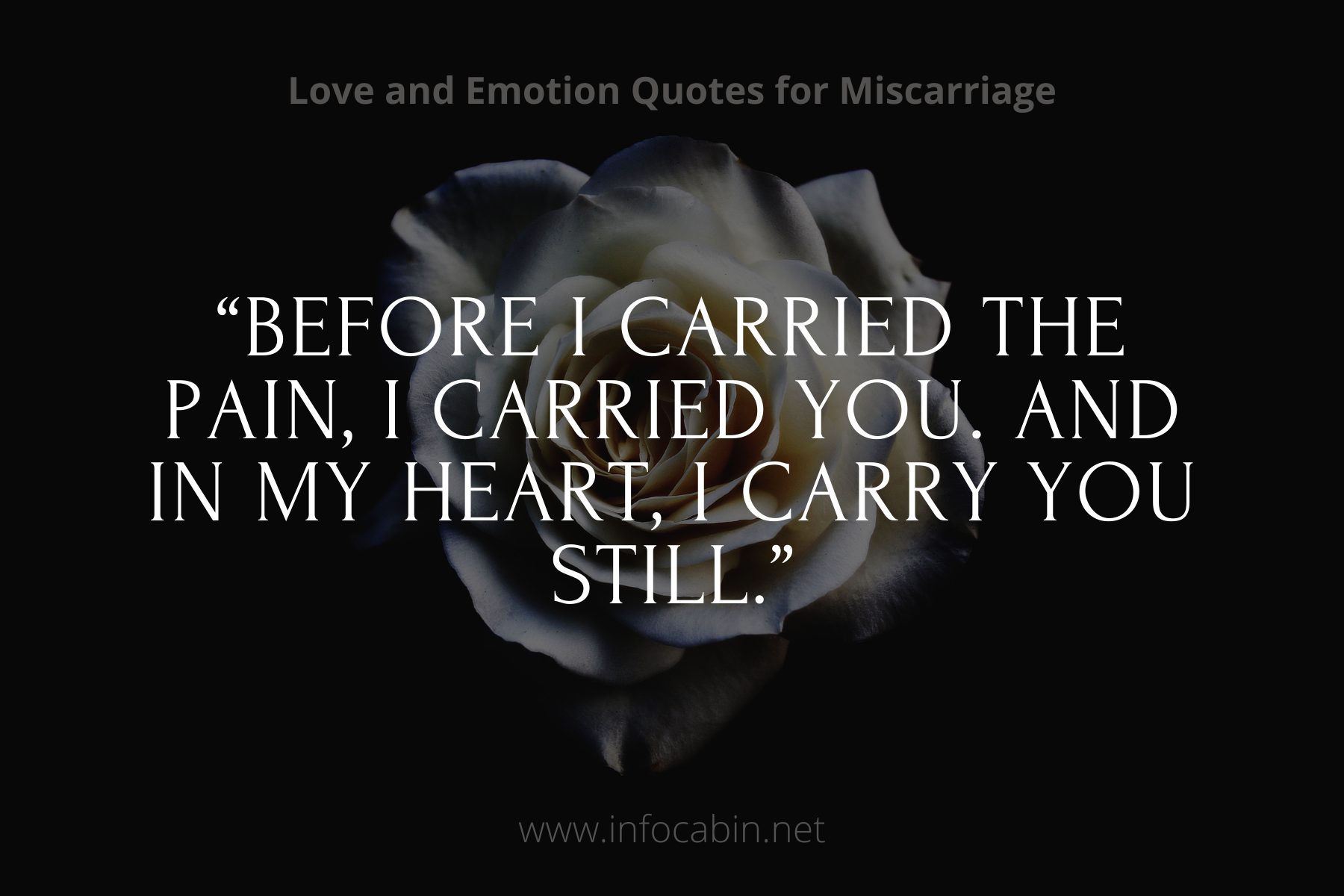 “Before I carried the pain, I carried you. And in my heart, I carry you still.”