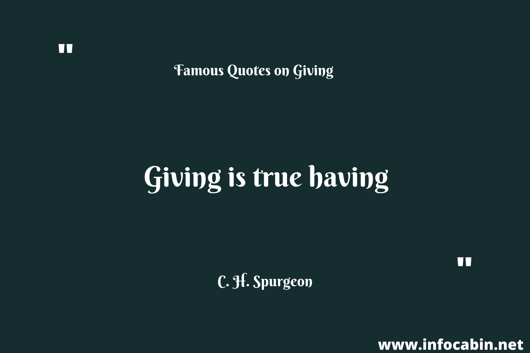 Giving is true having