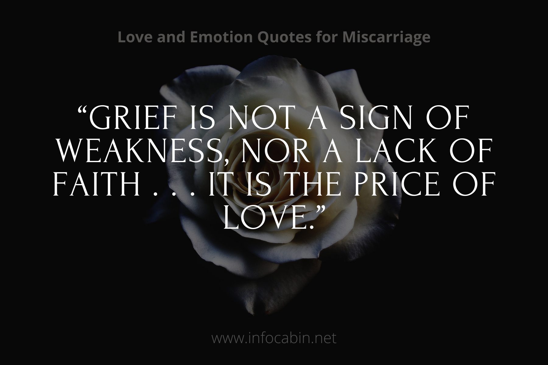 “Grief is not a sign of weakness, nor a lack of faith . . . it is the price of love.”