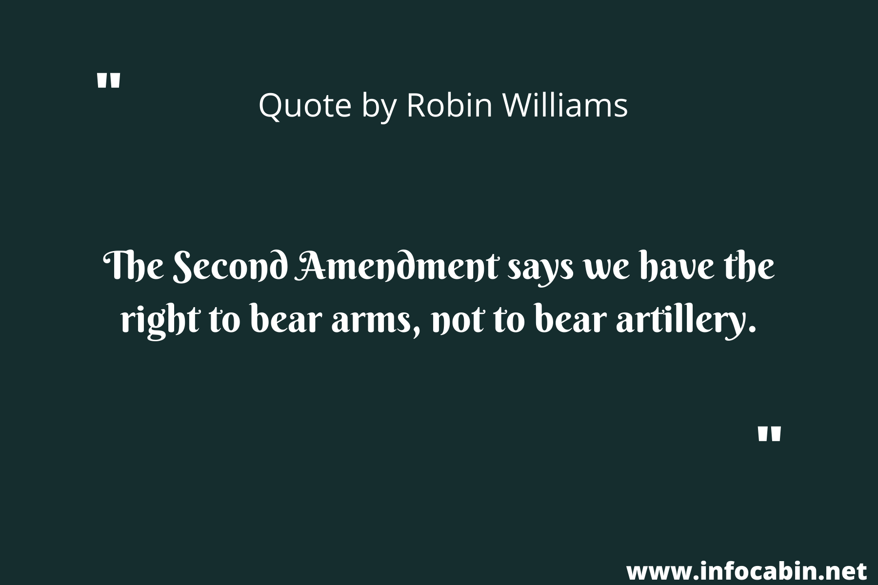 The Second Amendment says we have the right to bear arms, not to bear artillery.